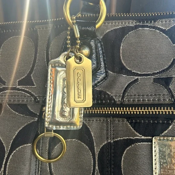 COACH Poppy Large Metallic Outline Signature Glam Tote~2011 $498 Style 17890 (No - Picture 3 of 8